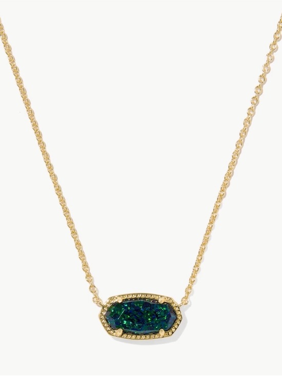 Kendra Scott Jewelry - NWT Kendra Scott Gold Necklace with Blue-Green Druzy Pendant